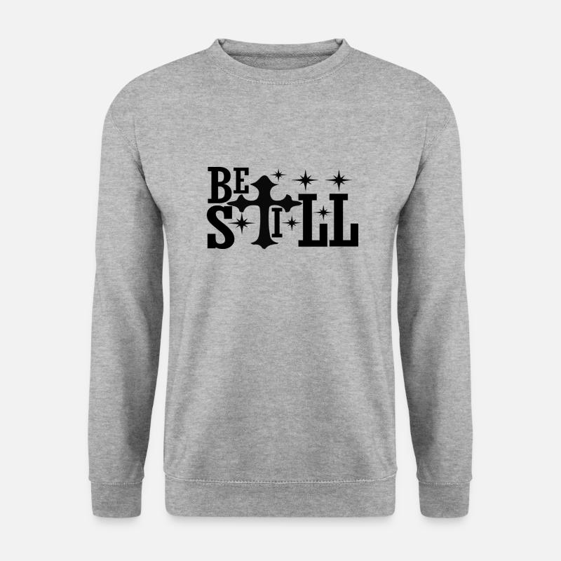Be Still - Unisex Pullover - Weißgrau meliert