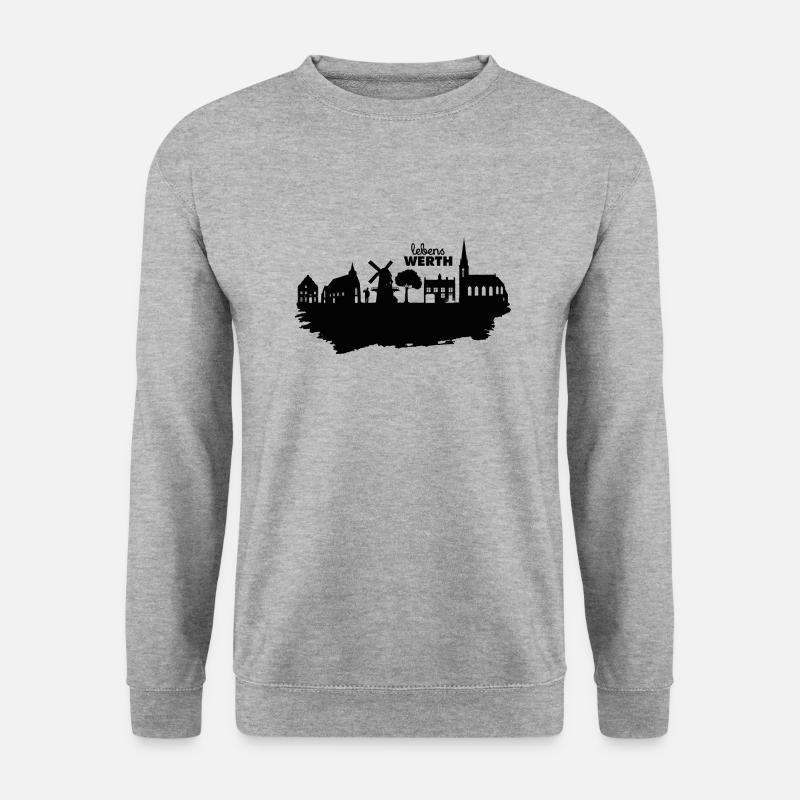 Werth / Isselburg - Skyline - Unisex Pullover - Weißgrau meliert