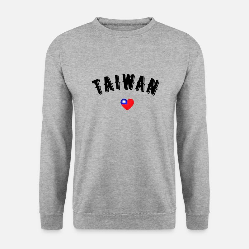 Taiwan - Unisex Pullover - Weißgrau meliert