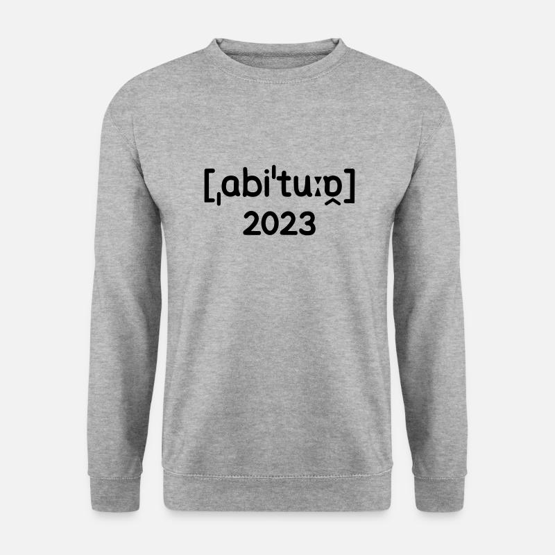 Abitur 2023 - Unisex Pullover - Weißgrau meliert