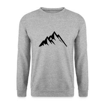 Mountains - Unisex Sweatshirt - salt & pepper - Front - Alina (178cm) & Michal (187cm)