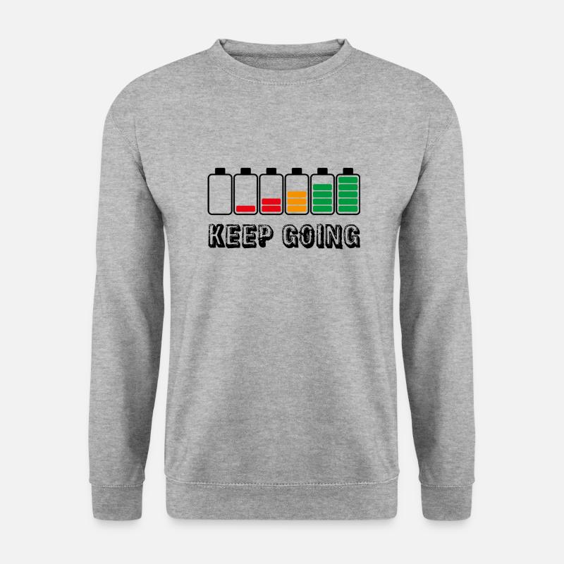 Mach weiter - Unisex Pullover - Weißgrau meliert
