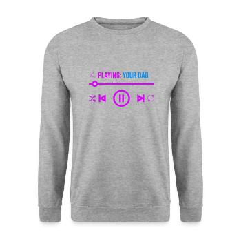 Playing your dad - Unisex Sweatshirt - salt & pepper - Front - Alina (178cm) & Michal (187cm)