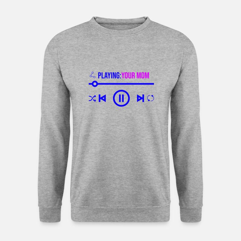 Deine Mutter spielen - Unisex Pullover - Weißgrau meliert