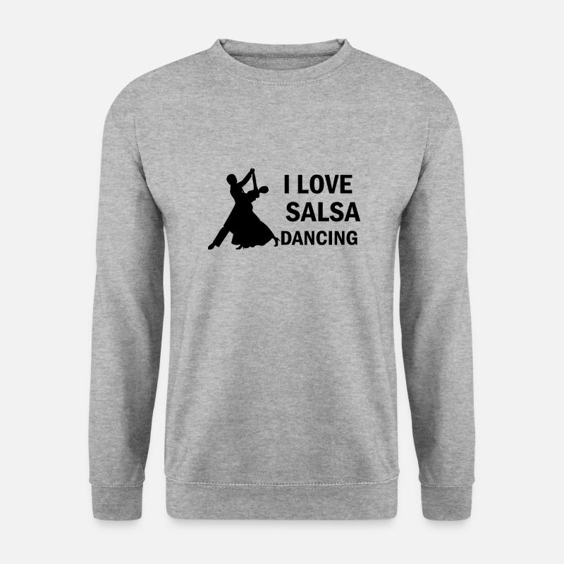 Dancing Dance Music - Unisex Pullover - Weißgrau meliert