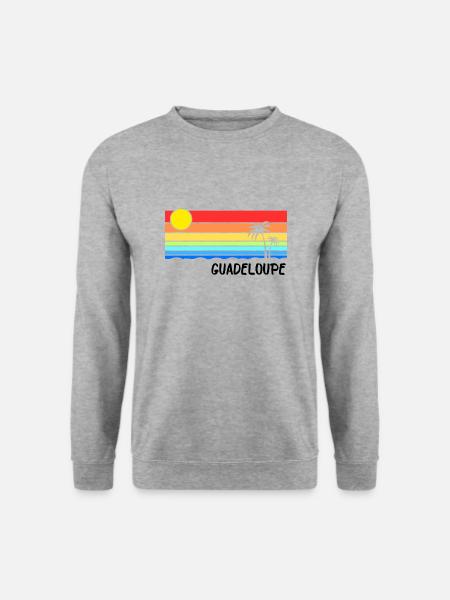 Guadeloupe Karibik Insel Urlaub Idee - Unisex Pullover - Weißgrau meliert