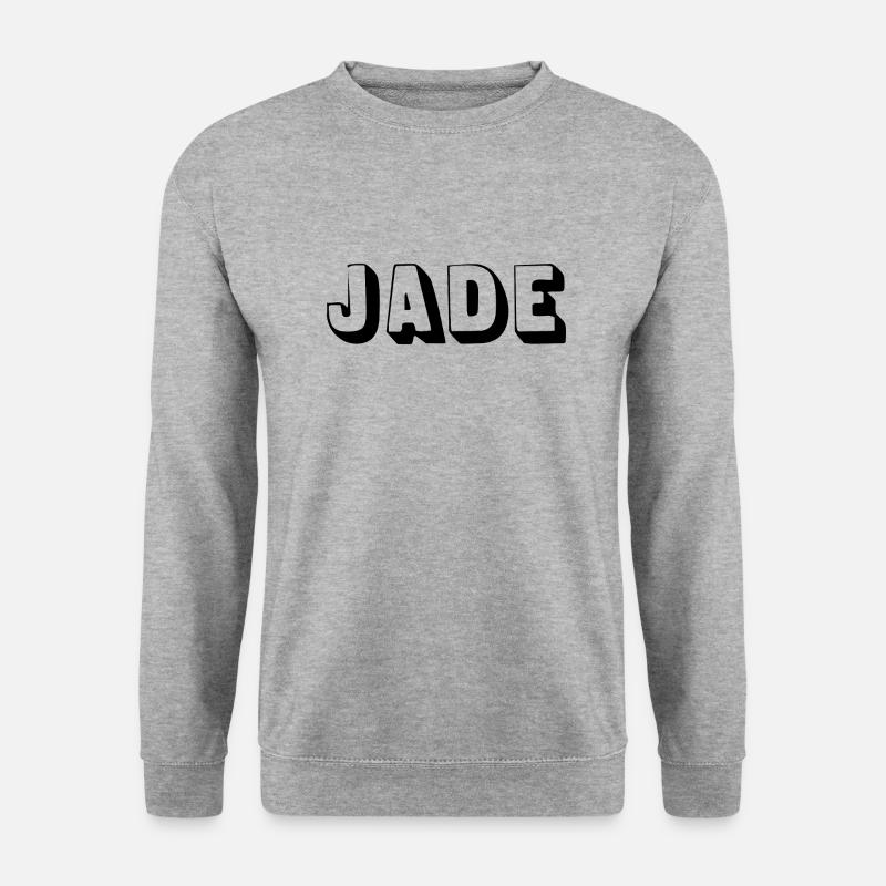 Name - Jade - Unisex Pullover - Weißgrau meliert