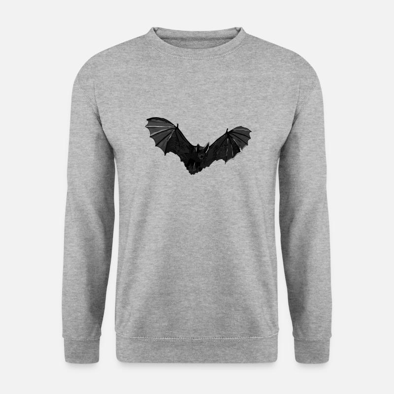 Fledermaus - Unisex Pullover - Weißgrau meliert