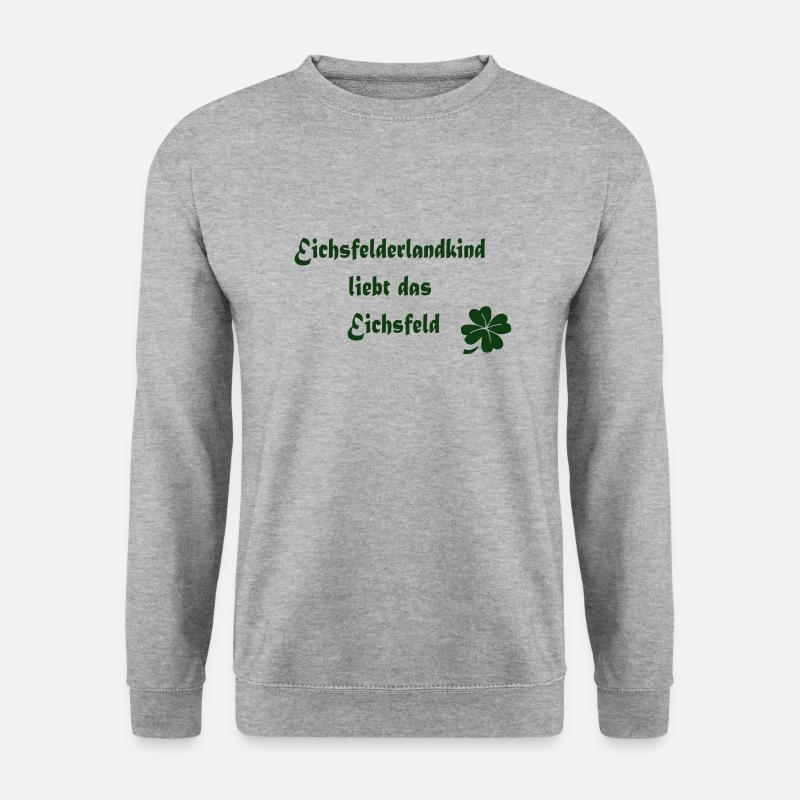 eichsfelderlandkind liebt eichsfeld - Unisex Pullover - Weißgrau meliert