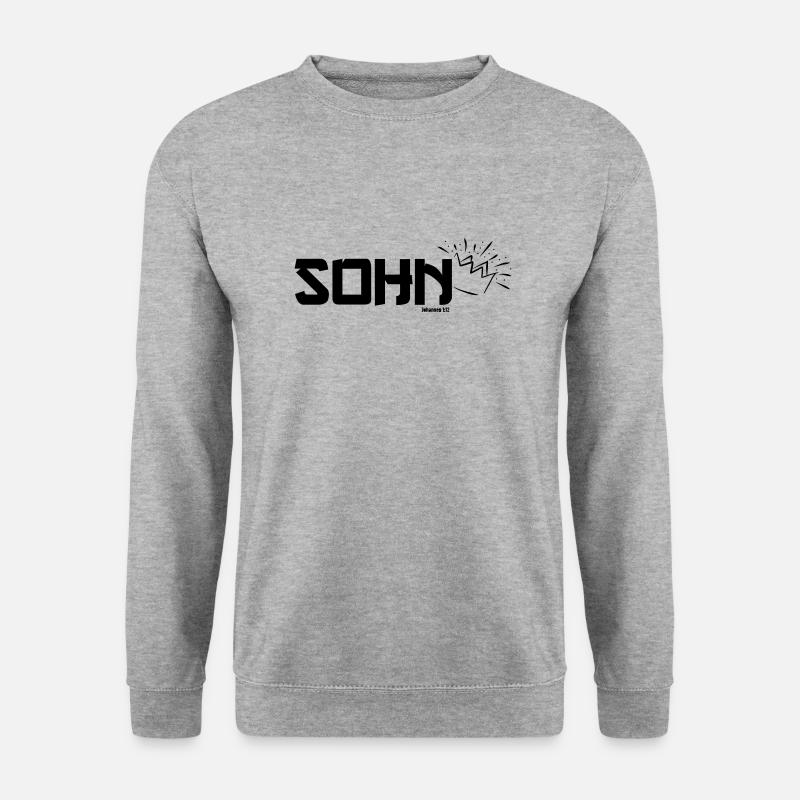 Sohn (Kind Gottes) - Unisex Pullover - Weißgrau meliert