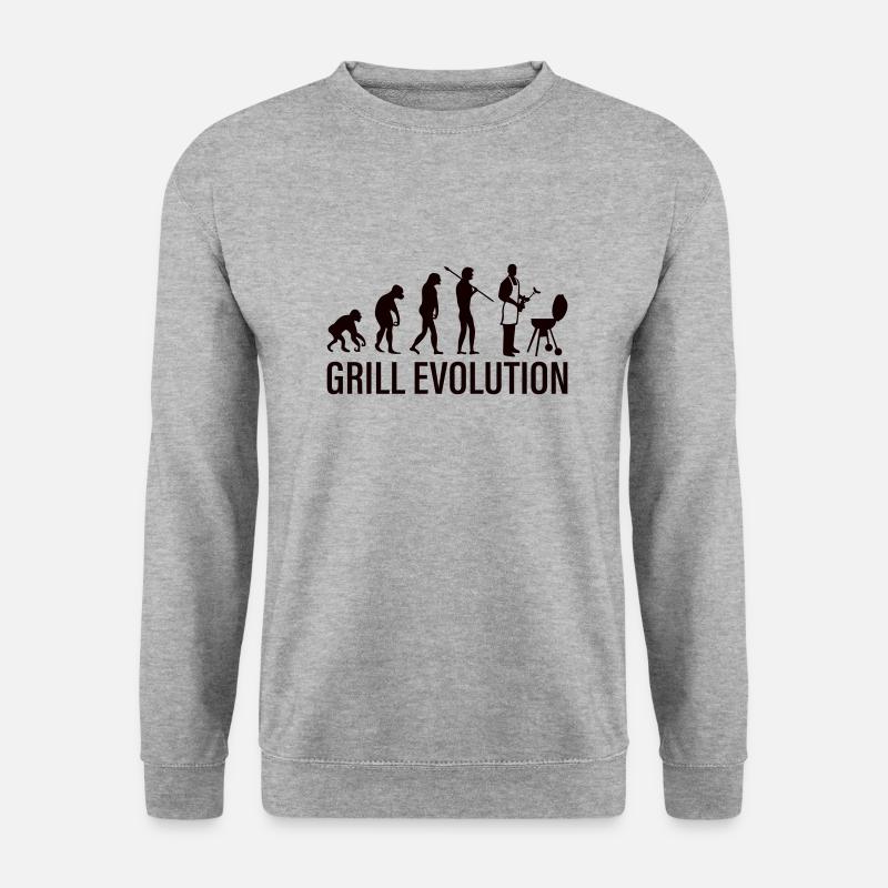 grill evolution - Unisex Pullover - Weißgrau meliert