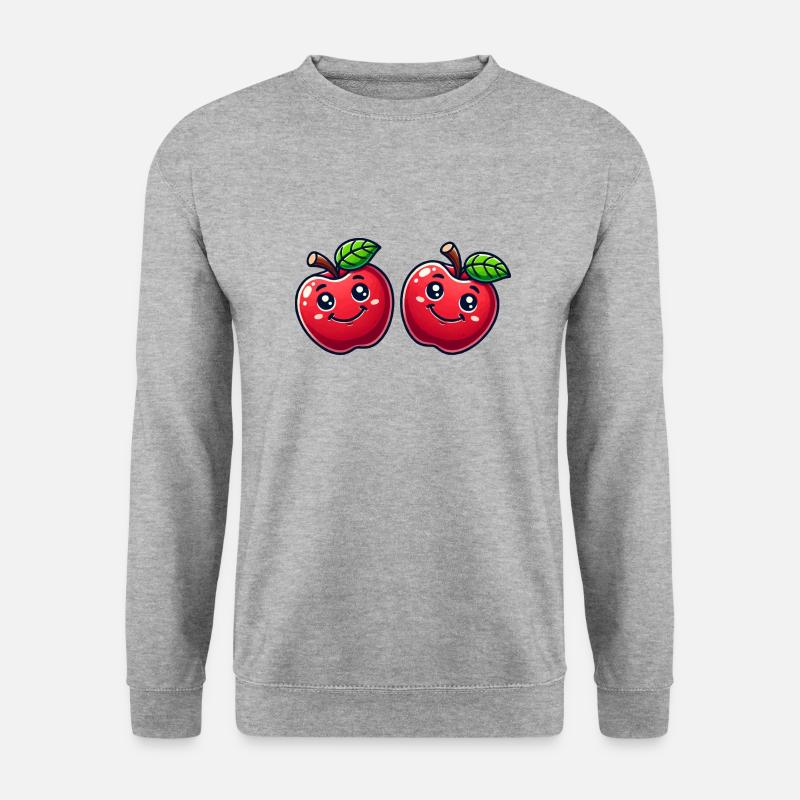 Äpfel - Unisex Pullover - Weißgrau meliert