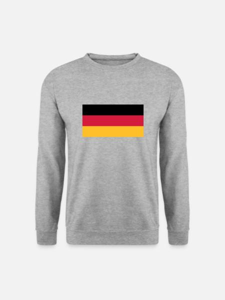 Deutschlandflagge - Unisex Pullover - Weißgrau meliert