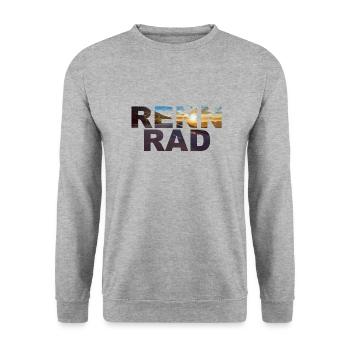 Rennrad Straßenrad Fahrrad Radfahrer Radler Rad - Unisex Pullover - Weißgrau meliert - Vorne - Alina (178cm) & Michal (187cm)