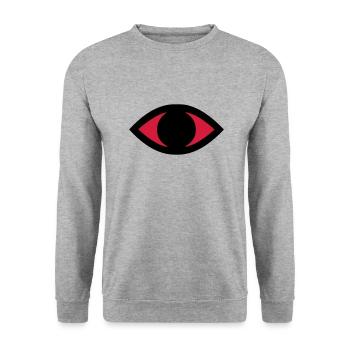 Oeil (V) - Sweat-shirt Unisexe - gris chiné - Devant - Alina (178cm) & Michal (187cm)