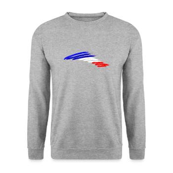 France national flags flag colors creative - Unisex Sweatshirt - salt & pepper - Front - Alina (178cm) & Michal (187cm)