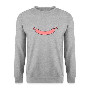 Sausage - Unisex Sweatshirt - salt & pepper - Front - Alina (178cm) & Michal (187cm)