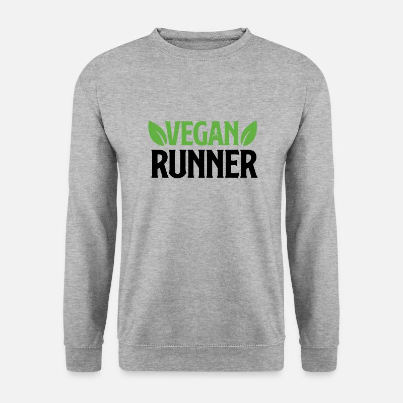 Vegan Runner - Unisex Pullover - Weißgrau meliert