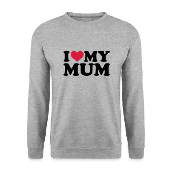 I love my Mum - Unisex Sweatshirt - salt & pepper - Front - Alina (178cm) & Michal (187cm)