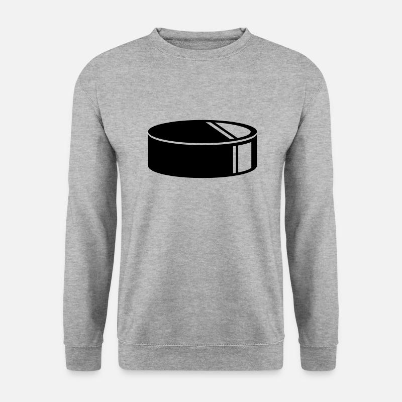 Puck Eishockey - Unisex Pullover - Weißgrau meliert