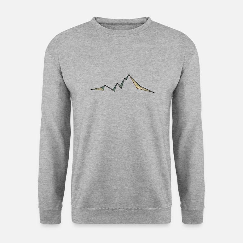 Berge Mountain Wandern - Unisex Pullover - Weißgrau meliert
