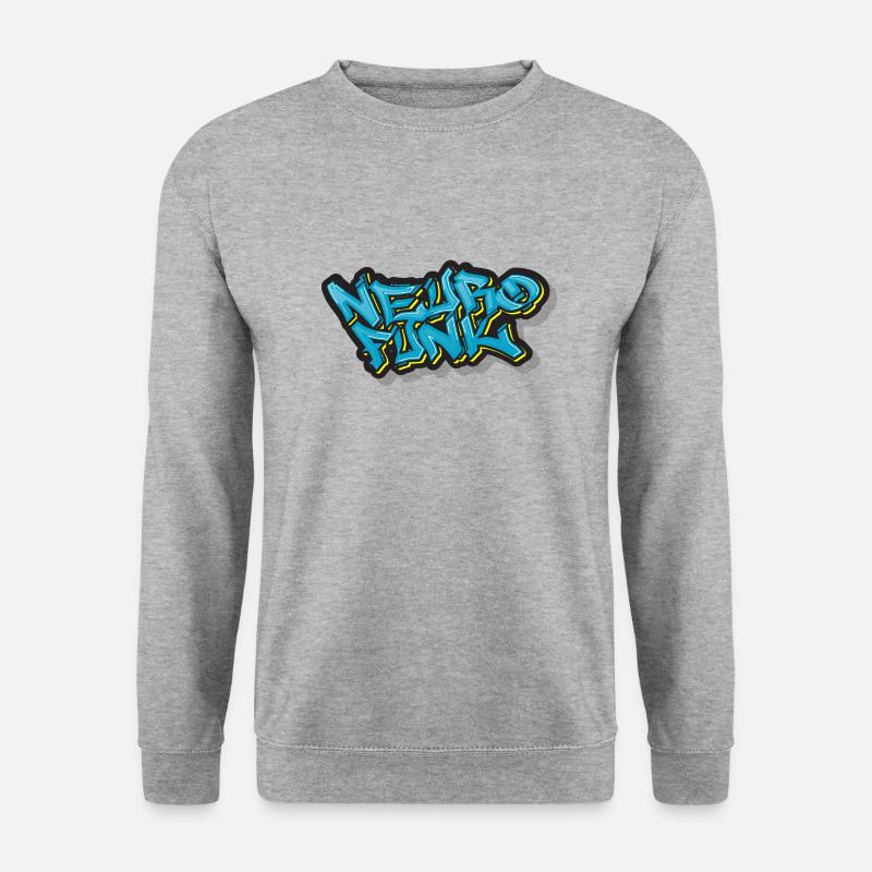 Street Neuro - Unisex Pullover - Weißgrau meliert