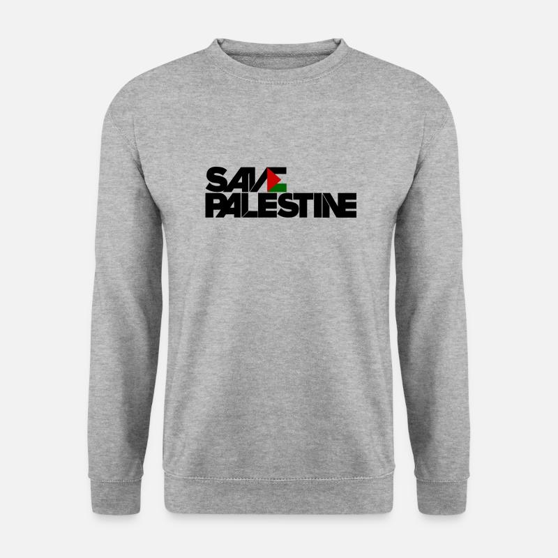 free palestine - Unisex Pullover - Weißgrau meliert