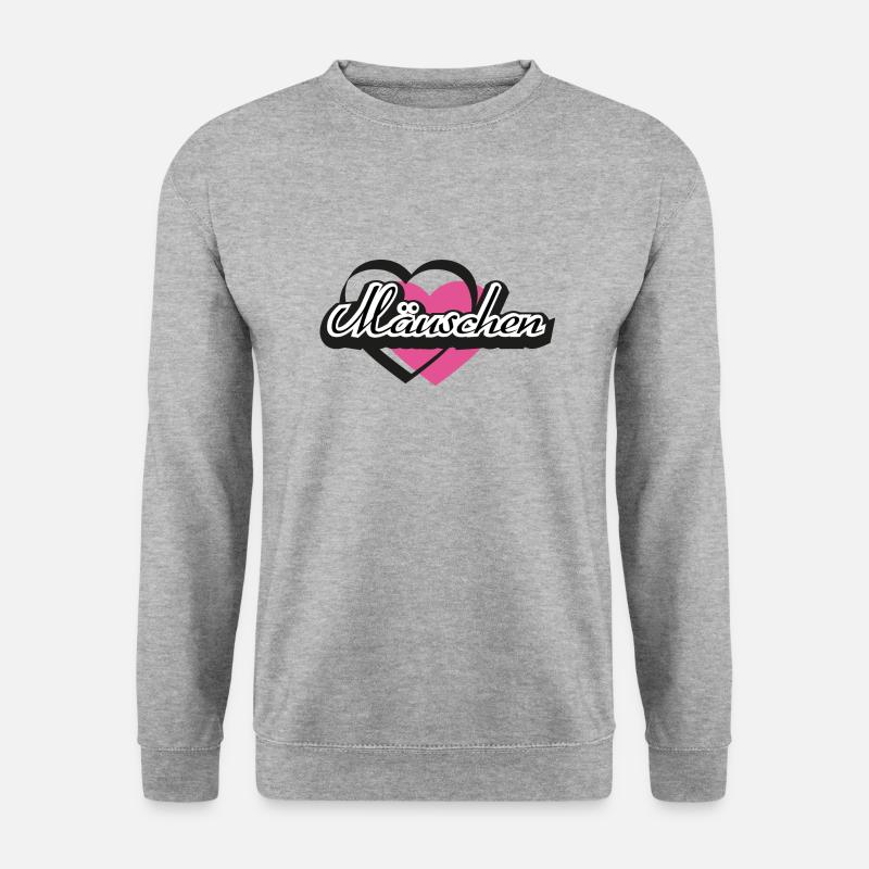 Kosename Mäuschen Herz - Unisex Pullover - Weißgrau meliert