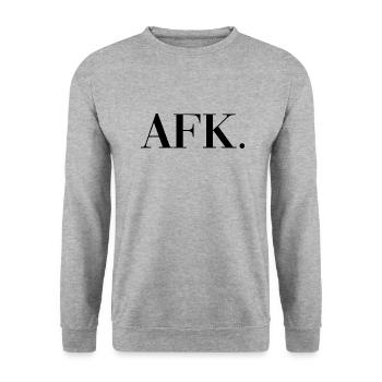 Gamer Afk Gaming Zocker - Unisex Pullover - Weißgrau meliert - Vorne - Alina (178cm) & Michal (187cm)