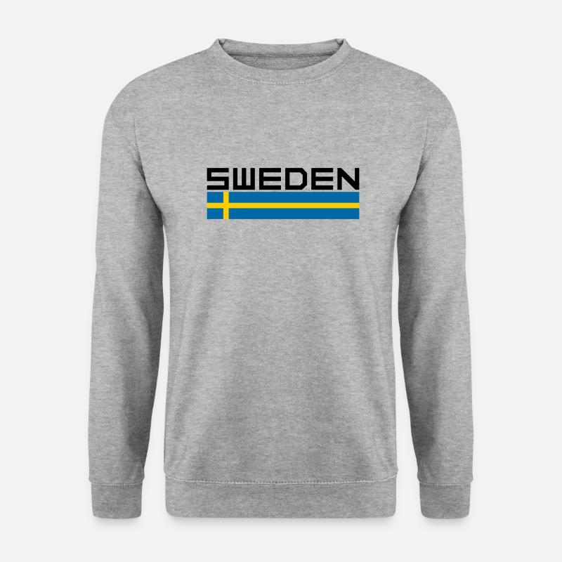 Schweden - Unisex Pullover - Weißgrau meliert