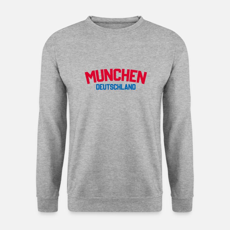 München Deutschland - Unisex Pullover - Weißgrau meliert