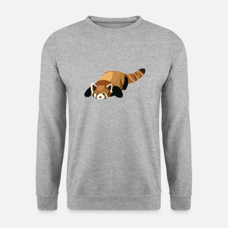 Kleiner Panda - Unisex Pullover - Weißgrau meliert