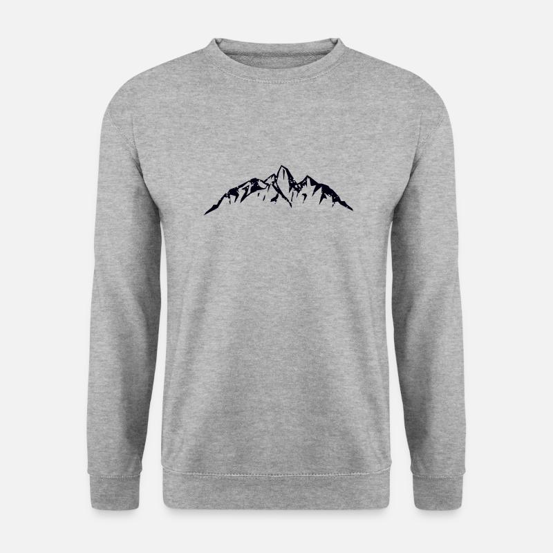 gebirge - Unisex Pullover - Weißgrau meliert