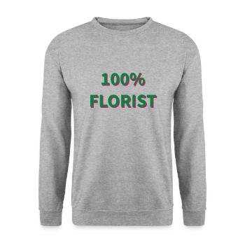 Florist Flower Plant Nature Gardener - Unisex Sweatshirt - salt & pepper - Front - Alina (178cm) & Michal (187cm)