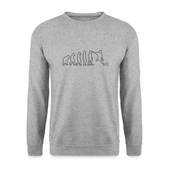 Soccer Team Soccer Design Soccer Player - Unisex Sweatshirt - salt & pepper - Front - Alina (178cm) & Michal (187cm)