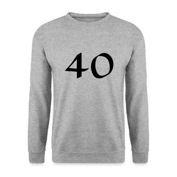 40 - Sweat-shirt Unisexe - gris chiné - Devant - Alina (178cm) & Michal (187cm)
