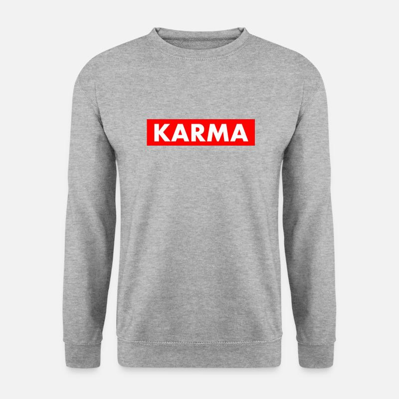Karma - Unisex Pullover - Weißgrau meliert