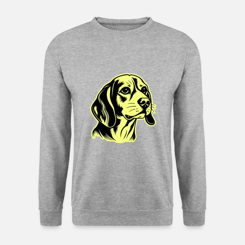Beagle Dog Head - Unisex Sweatshirt - salt & pepper
