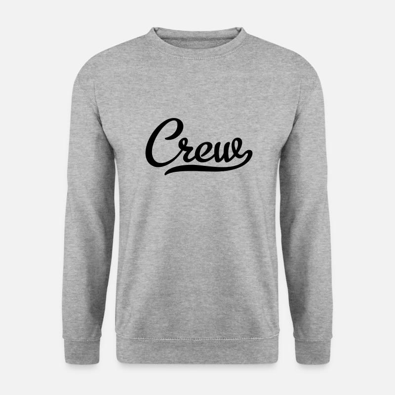 Crew - Unisex Pullover - Weißgrau meliert