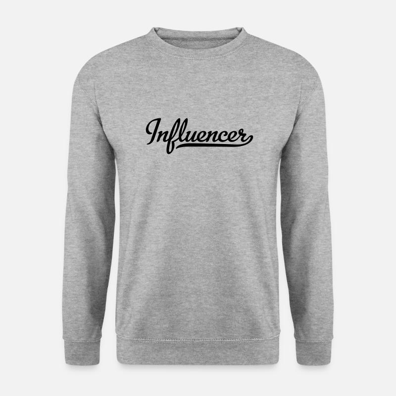 Influencer - Unisex Pullover - Weißgrau meliert