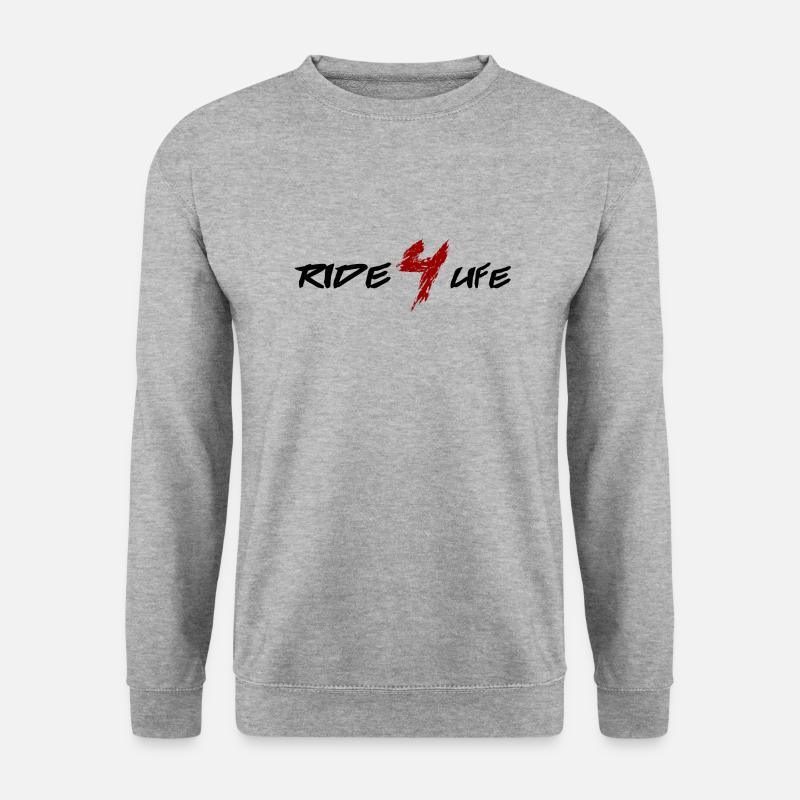 ride 4 life - Unisex Pullover - Weißgrau meliert