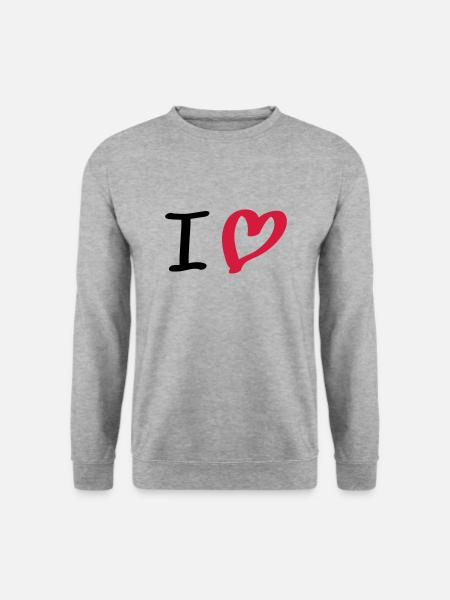 i love - Unisex Sweatshirt - salt & pepper