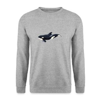 Baby Orca - Baby orca - Baby orca - Unisex Sweatshirt - salt & pepper - Front - Alina (178cm) & Michal (187cm)