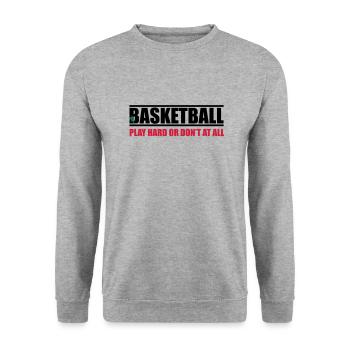 basketball_17 - Unisex Sweatshirt - salt & pepper - Front - Alina (178cm) & Michal (187cm)