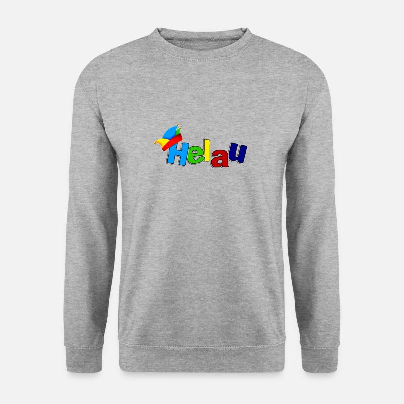 Helau - Unisex Pullover - Weißgrau meliert