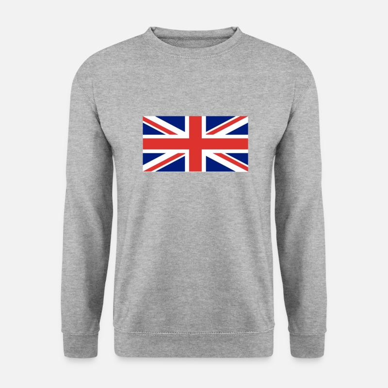 UK Flagge - Unisex Pullover - Weißgrau meliert