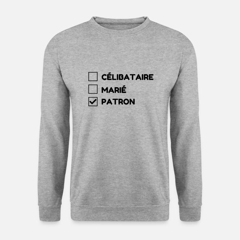 Manager / Chef / Arbeit / Job - Unisex Pullover - Weißgrau meliert