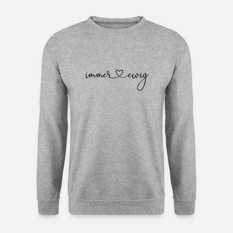 (immer_und_ewig) - Unisex Pullover - Weißgrau meliert