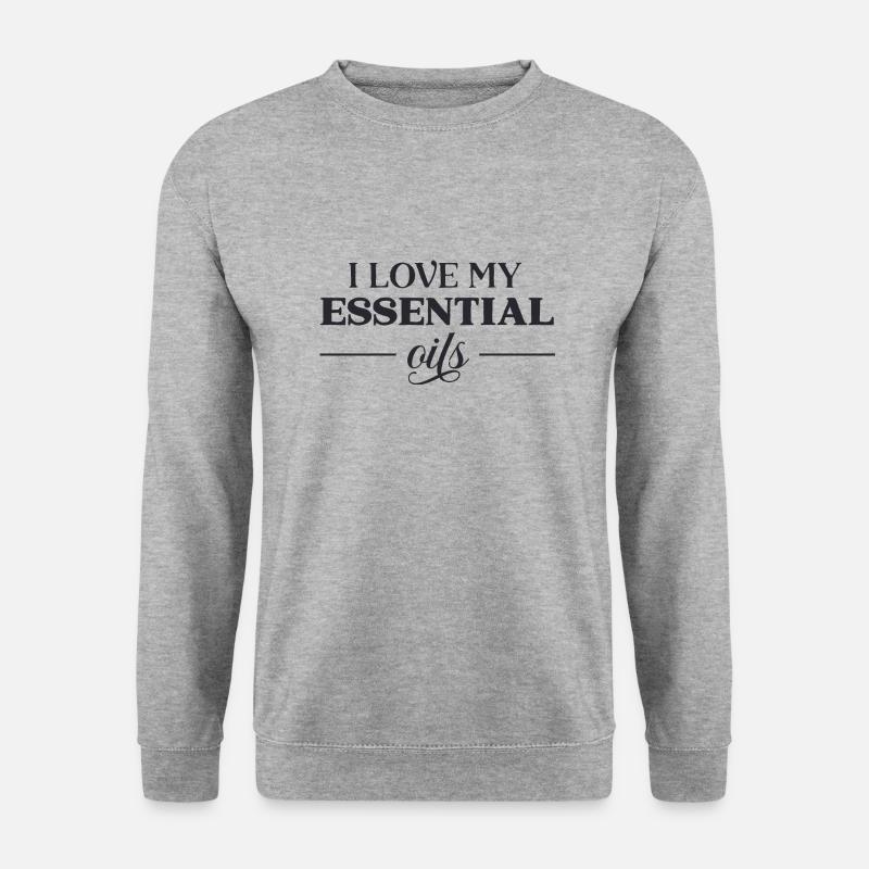 Ich liebe meine ätherischen Öle - Unisex Pullover - Weißgrau meliert