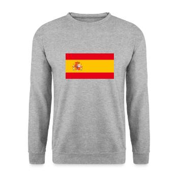 Flag of Spain, long live Spain - Unisex Sweatshirt - salt & pepper - Front - Alina (178cm) & Michal (187cm)